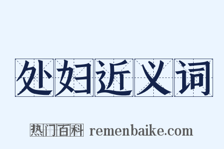 处妇近义词是什么意思的图片